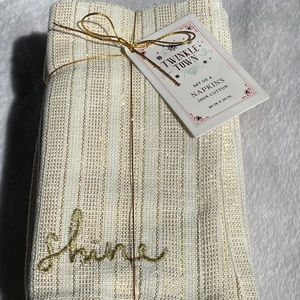 Gold & Beige Christmas Napkins